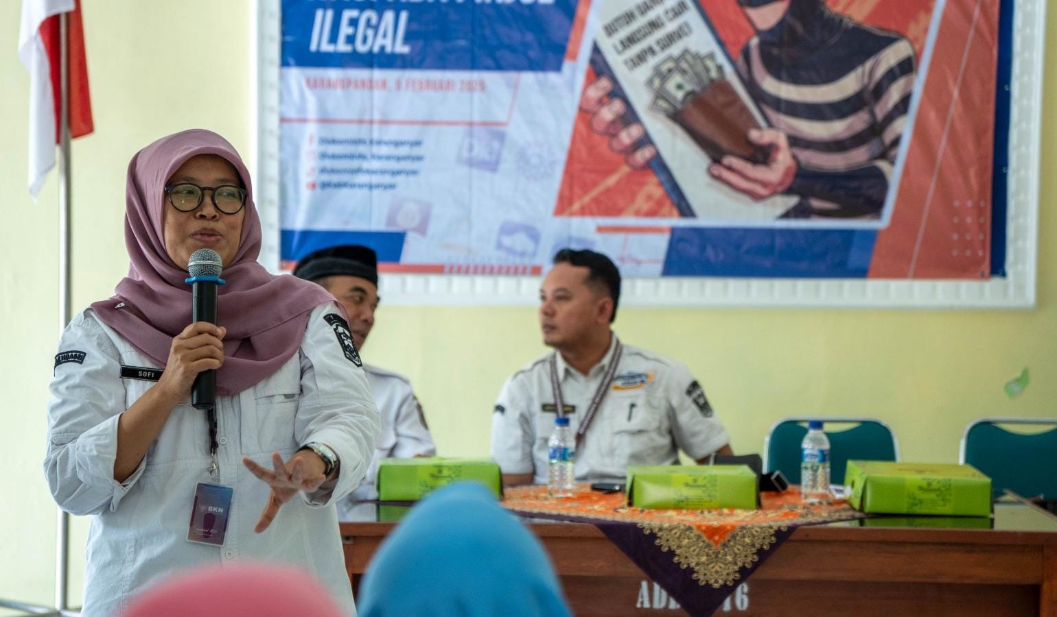 Kegiatan Literasi Digital  di Aula PKK Desa/Kecamatan Karangpandan, Karanganayr akhir pekan lalu.