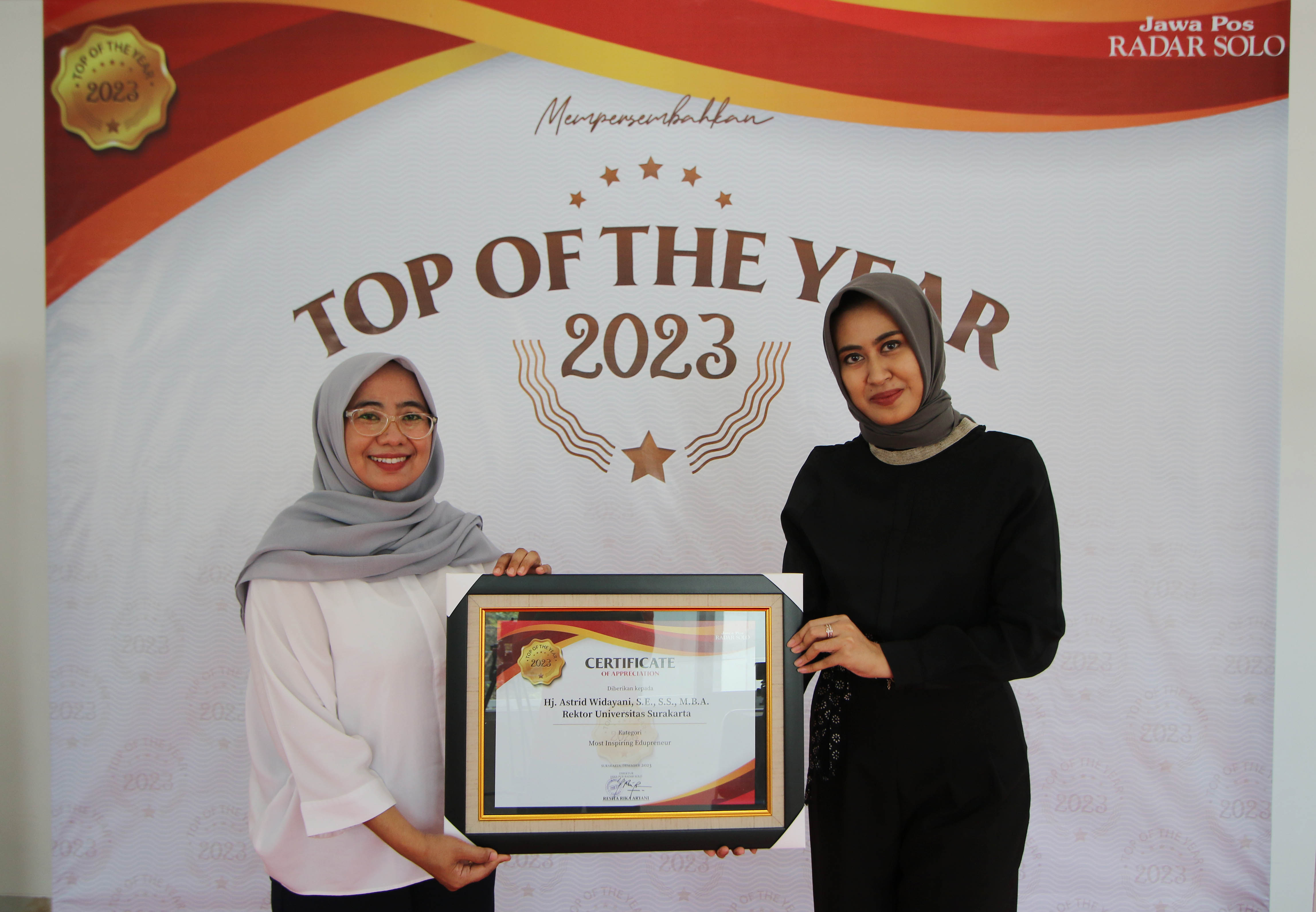 Astrid Widayani raih penghargaan dari Jawa Pos Radar Solo