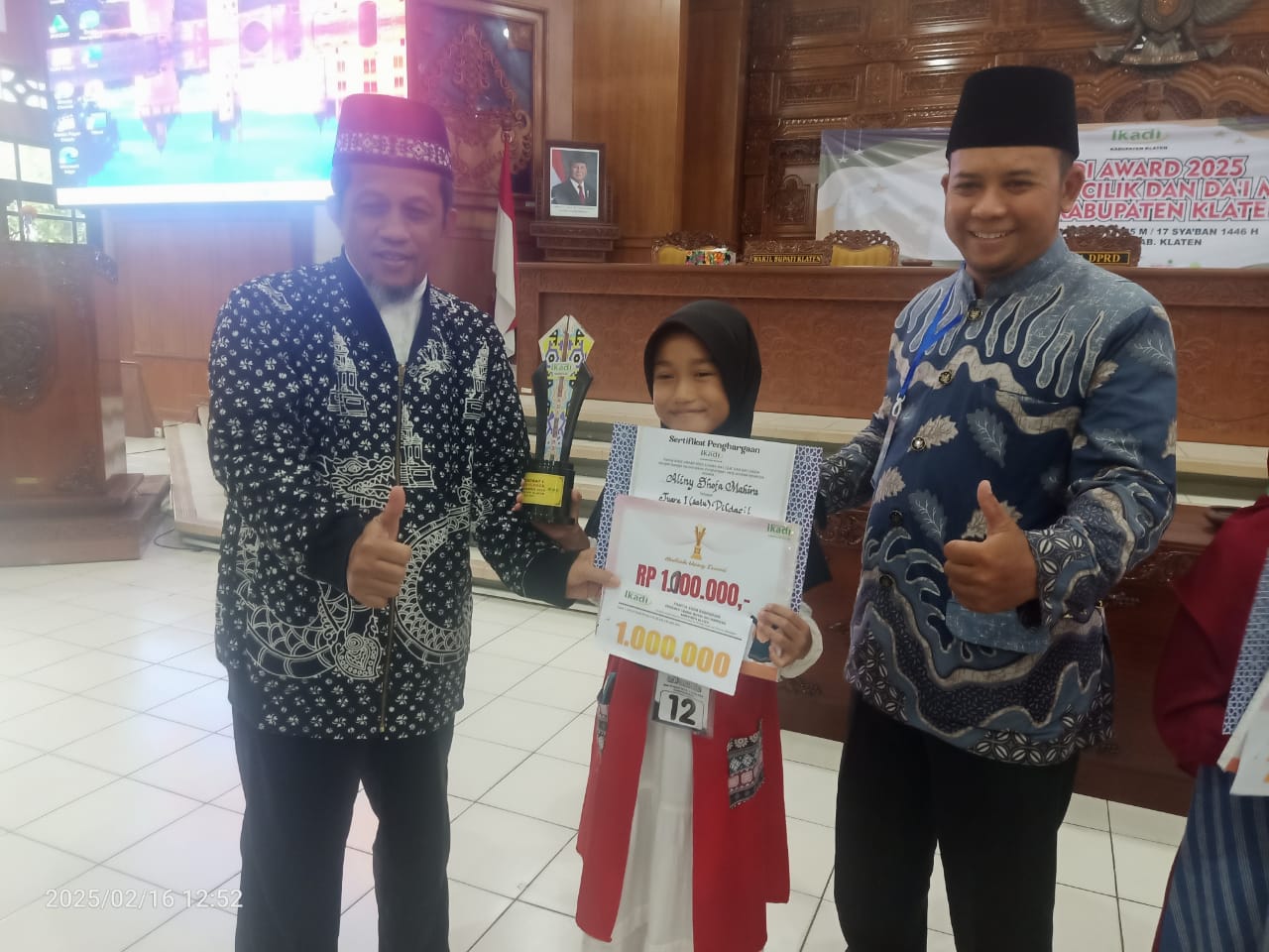 Pelaksanaan lomba dai cilik dan muda di Kompleks Kantor Bupati Klaten,  Minggu (16/2/2025).