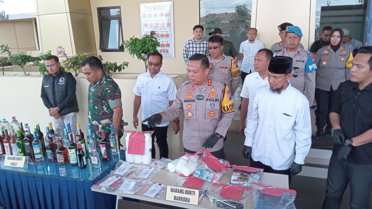 Jumpa Pers terkait&nbsp;Kegiatan Rutin dengan Target yang Dioptimalkan (KRYD) yang digelar Polres Sukoharjo, Jumat (21/2/2025).