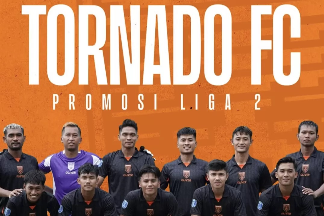 Klub asal Pekanbaru, Tornado FC promosi ke liga 2 musim 2025/2026.