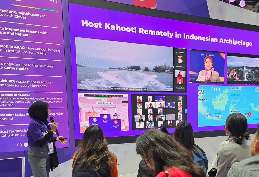 Ary Yulistiana saat presentasi di BETT Show London. (Ist)