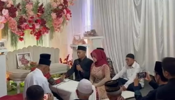 Foto pernikahan Salsabila Rahma atau akrab disebut Bu Guru Salsa.