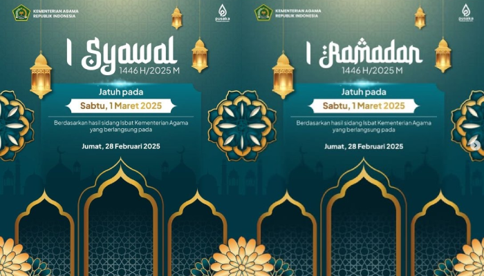 Postingan pengumuman hasil sidah isbat awal puasa Ramadhan 2025 di akun medsos Kemenag, yang sempat keliru penanggalan.