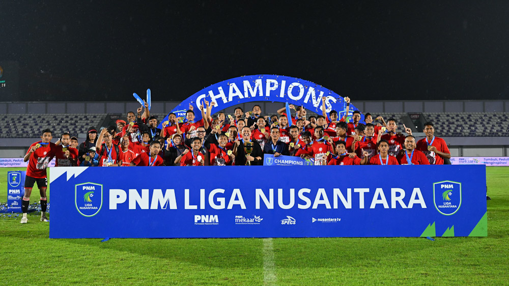 Sumut United FC memastikan diri jadi juara Liga 3 2024/25 usai mengalahkan Tornado FC di Indomilk Arena Tangerang (27/2/2025)