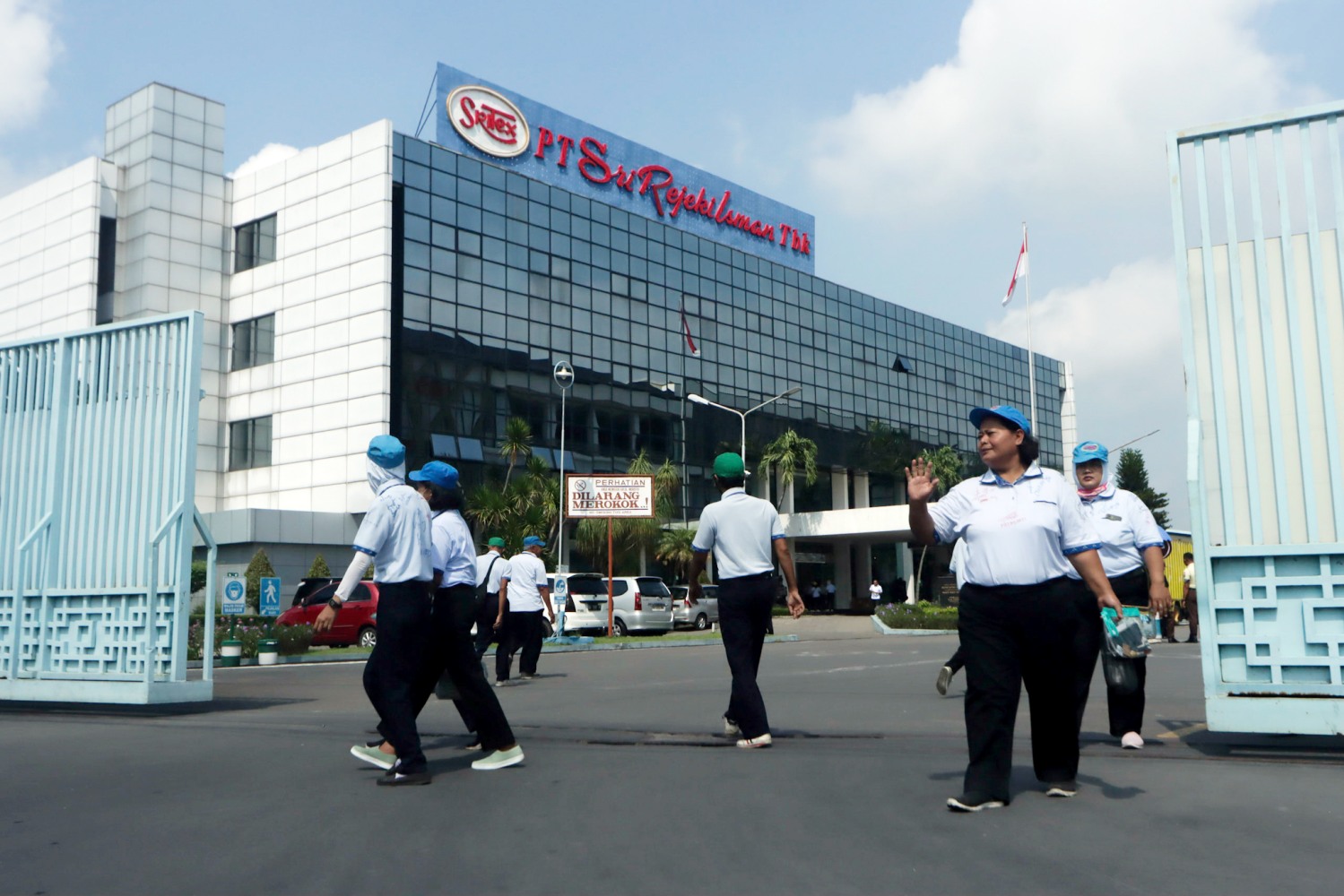 Suasana PT Sritex sesaat sebelum dinyatakan tutup, Jumat (28/2/2025).