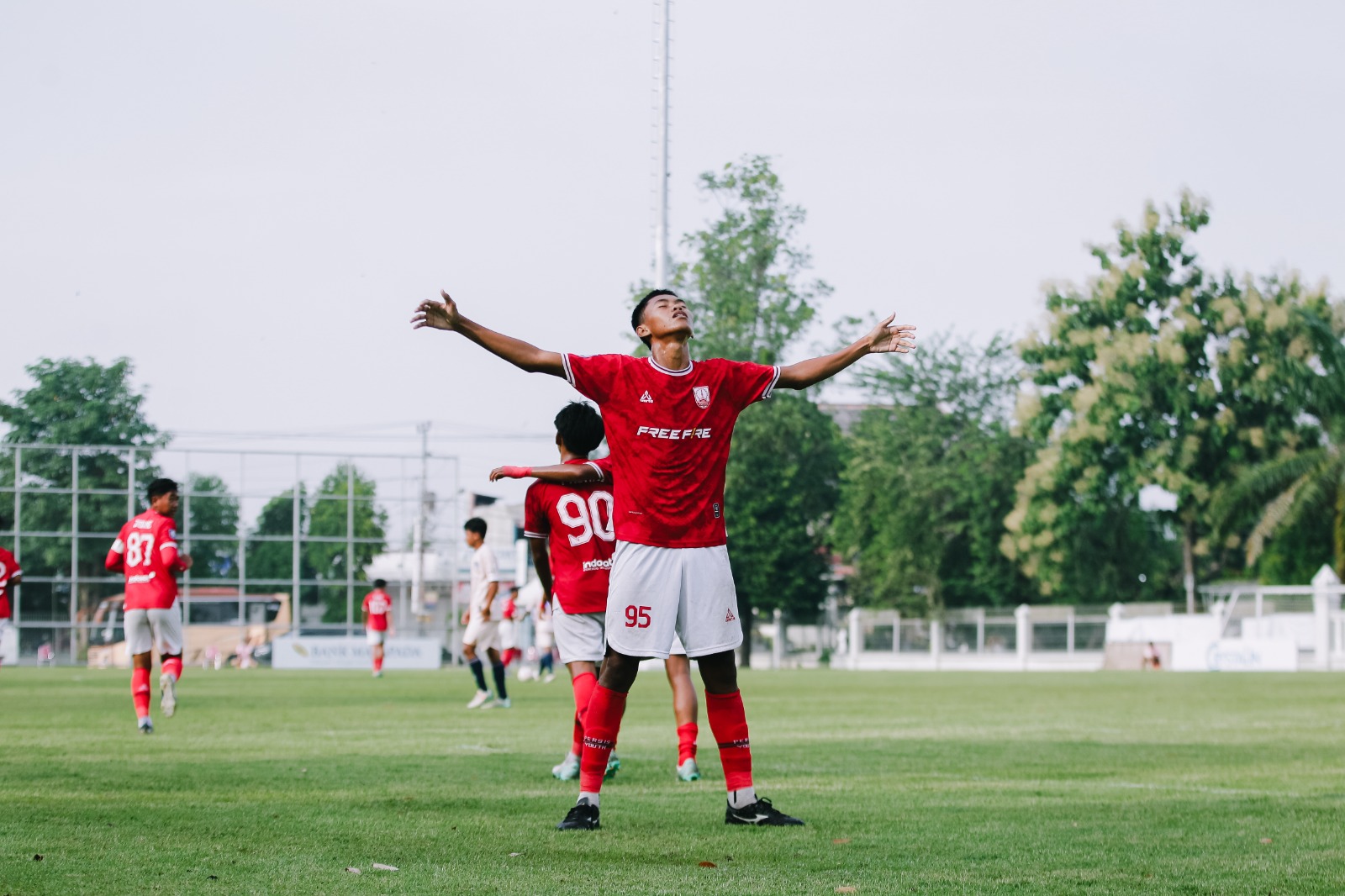 POTENSIAL: Penggawa Persis Solo U16 Alvaro Adriano Dwi Santoso usai mencetak gol di ajang EPA U-16 2025.