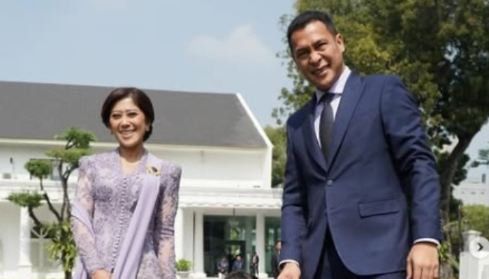 Menteri Komdigi Meutya Hafid dan suami Noer Fajrieansyah.