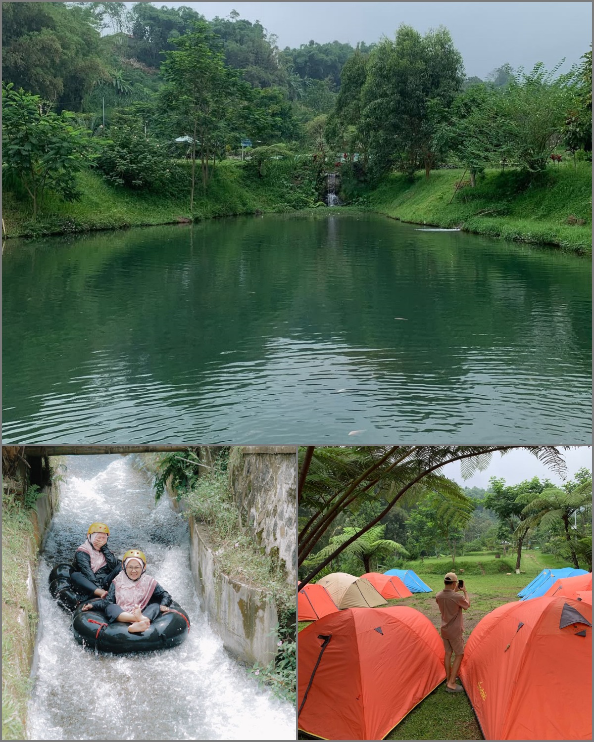 Kolase foto suasana di Watu Gambir Park.