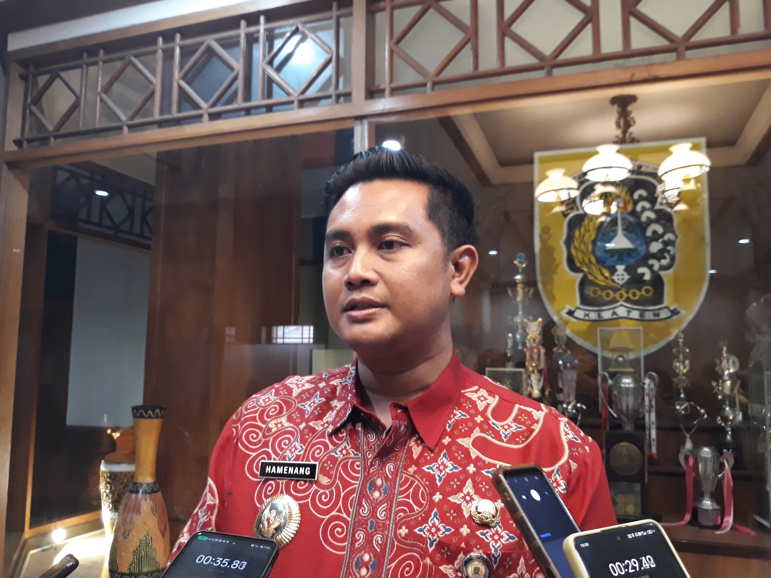 Bupati Klaten Hamenang Wajar Ismoyo. (Angga Purenda/Radar Solo)
