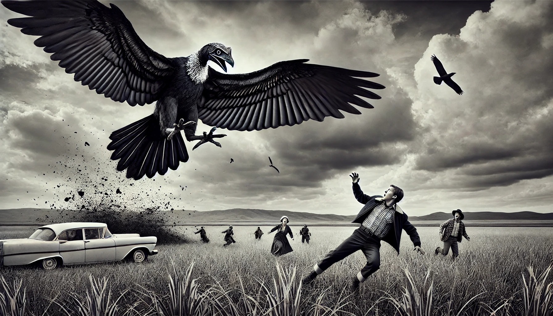 Ilustrasi serangan burung raksasa Lawndale Illinois pada tahun 1977