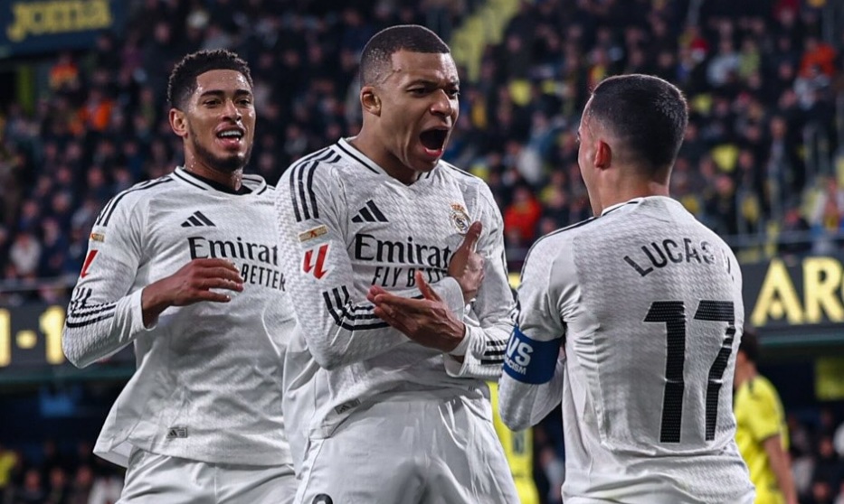 Kylian Mbappe sukses cetak gol di La Liga 2024/2025.