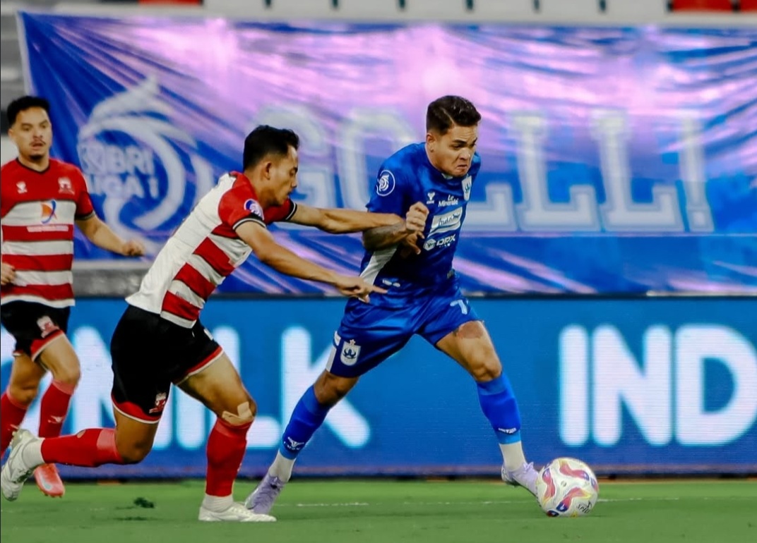 Laga PSIS Semarang melawan Madura United di stadion Jatidiri, Semrang (17/3/2025).