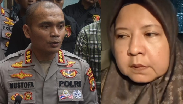 Kapolres Metro Bekasi Kombes Mustofa (kanan) dan Ida Farida (kiri).