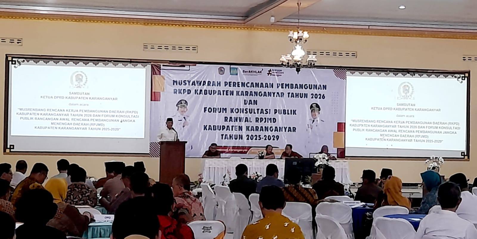 Suasana di Musrenbang RKPD 2026 & Forum Konsultasi Publik Ranwal RPJMD 2025-2029, Selasa (18/3/2025).