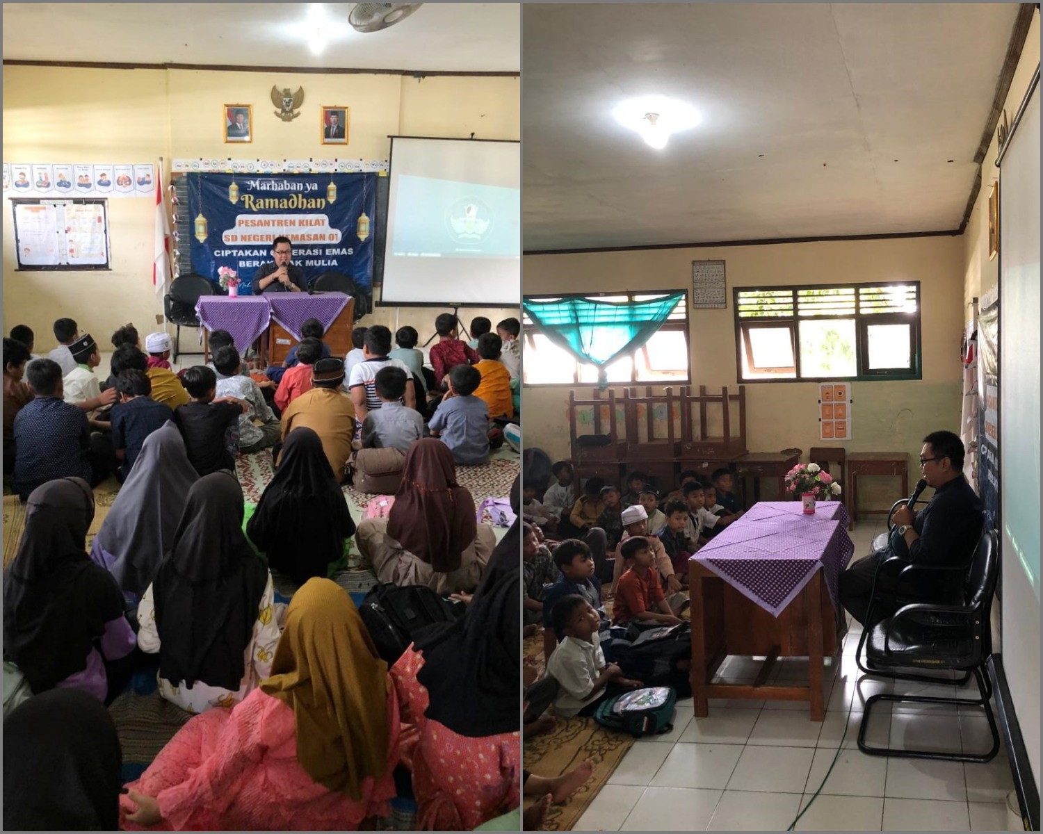 Suasana&nbsp;Pesantren Kilat Demokrasi di&nbsp;SD Kemasan 1, Desa Kemasan, Kecamatan Polokarto&nbsp; yang digelar KPU Sukoharjo, Rabu (19/3/2025).
