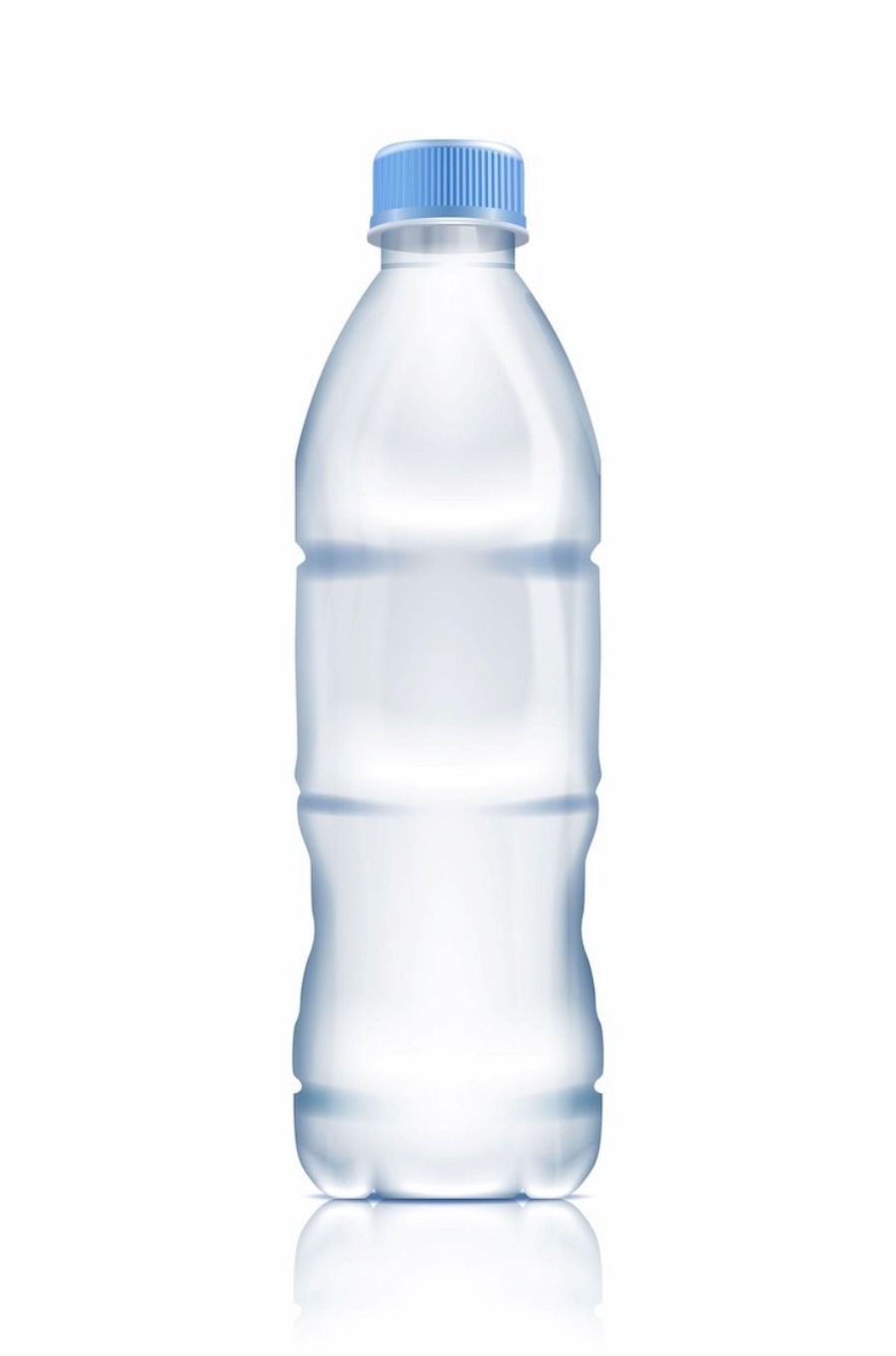 Ilustrasi botol air mineral.