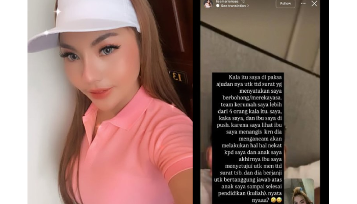 Lisa Mariana dan unggahan di Insta Storynya.