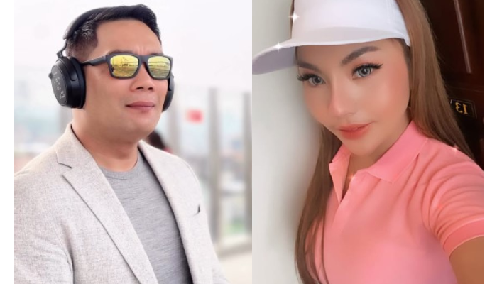 Kolase foto Ridwan Kamil dan Liasa Mariana.