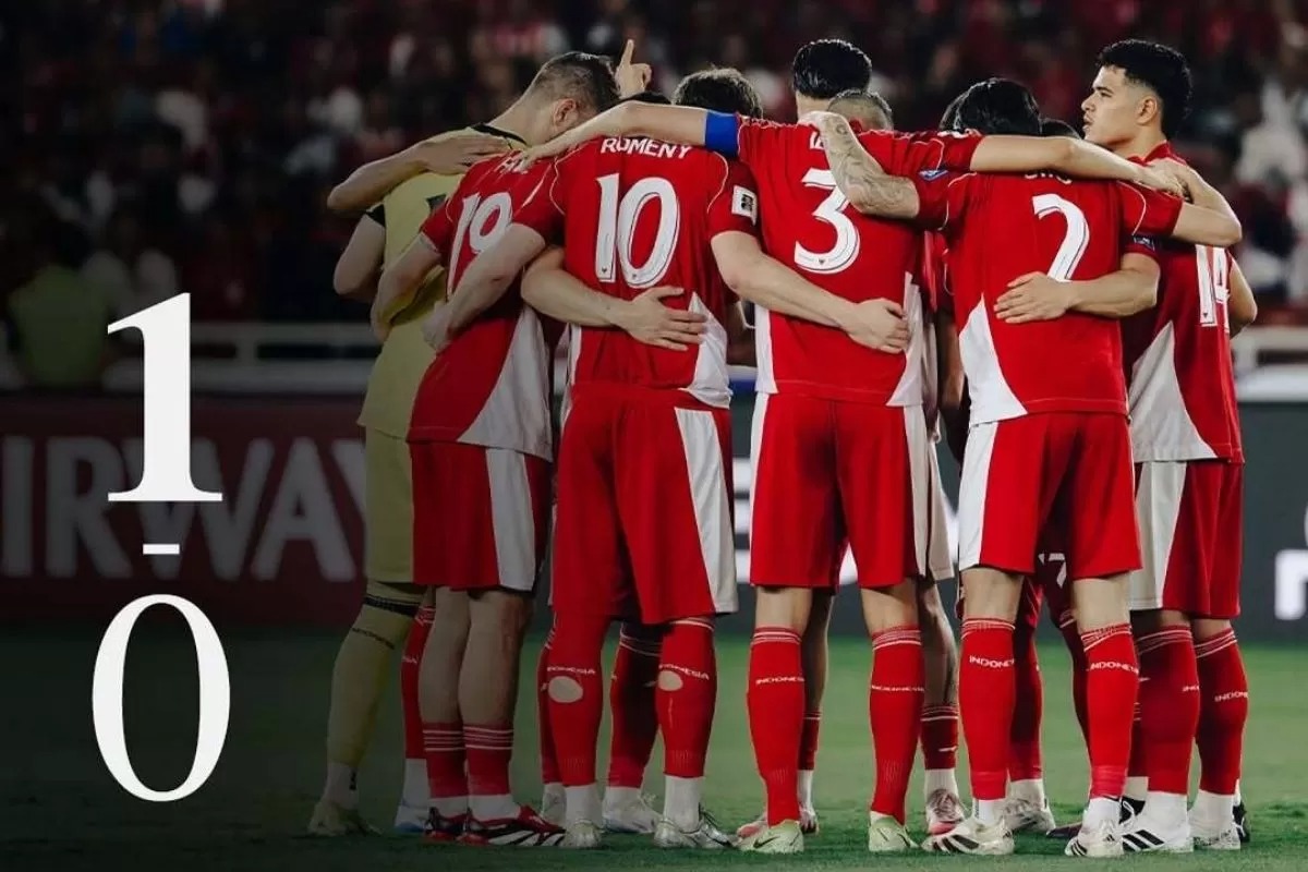 Timnas Indonesia berhasil kalahkan Bahrain di Stadion Utama Gelora Bung Karno (SUGBK).
