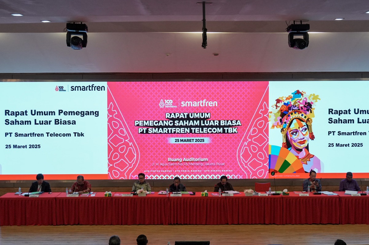 RUPSLB yang menyetujui rencana penggabungan usaha PT Smartfren dengan PT XL Axiata Tbk.