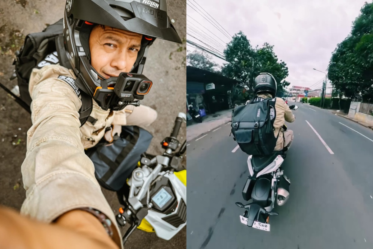Ariel Noah mudik Lebaran ke Bandung, Jawa Barat naik motor Italjet Dragster 200 yang harganya tembus Rp 150 jutaan