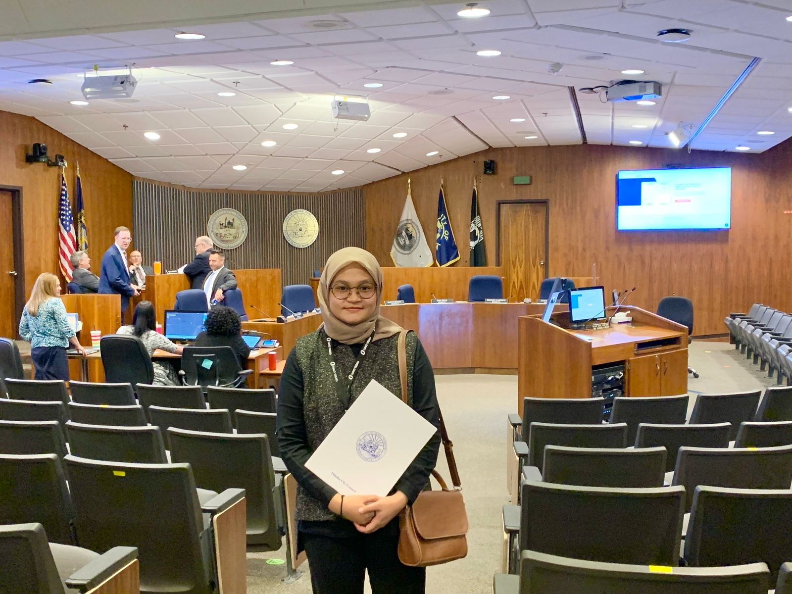 Luxy Nabela Farez perjuangkan hak-hak perempuan di kancah global di University of Nebraska at Omaha (UNO). (Ist)