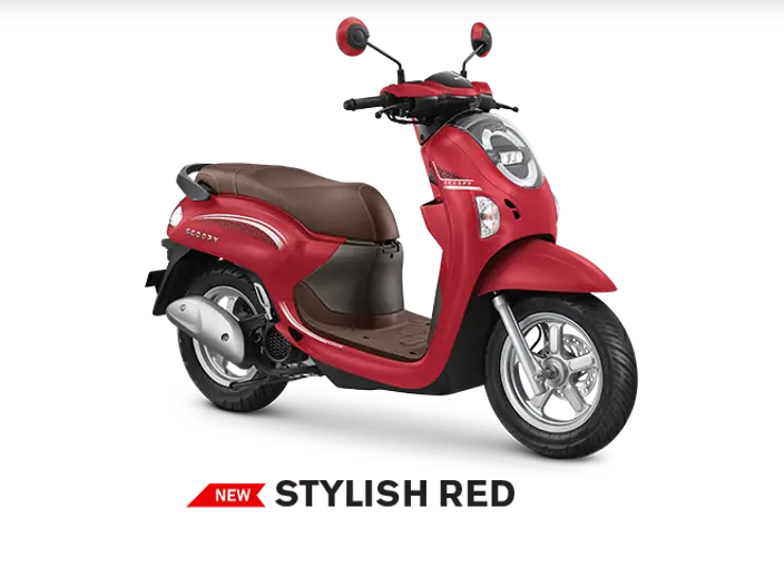 Honda Scoopy 2025 Stylish Red.
