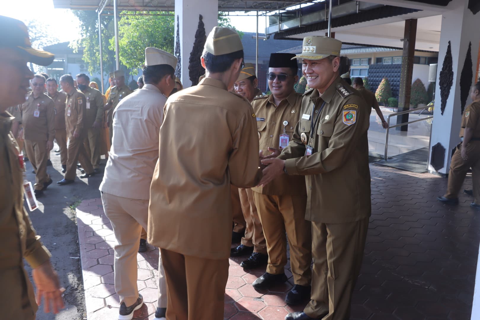 Bupati Wonogiri Setyo Sukarno berhalalbihalal dengan para ASN, Selasa (8/4/2025).