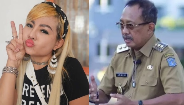 Kolase pengusaha Surabaya Jan Hwa Diana dan Wakil Wali Kota Surabaya Armuji.