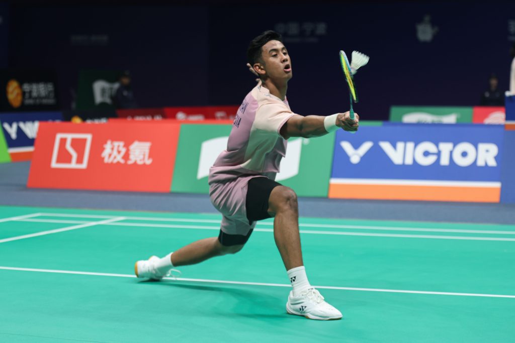 DUTA BANGSA: Alwi Farhan saat terjun di ajang Badminton Asia Championships 2025 di Tiongkok (10/4).