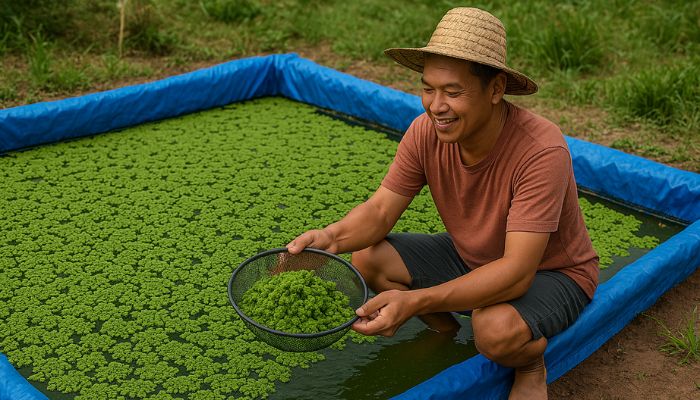 Ilustrasi Panen Azolla