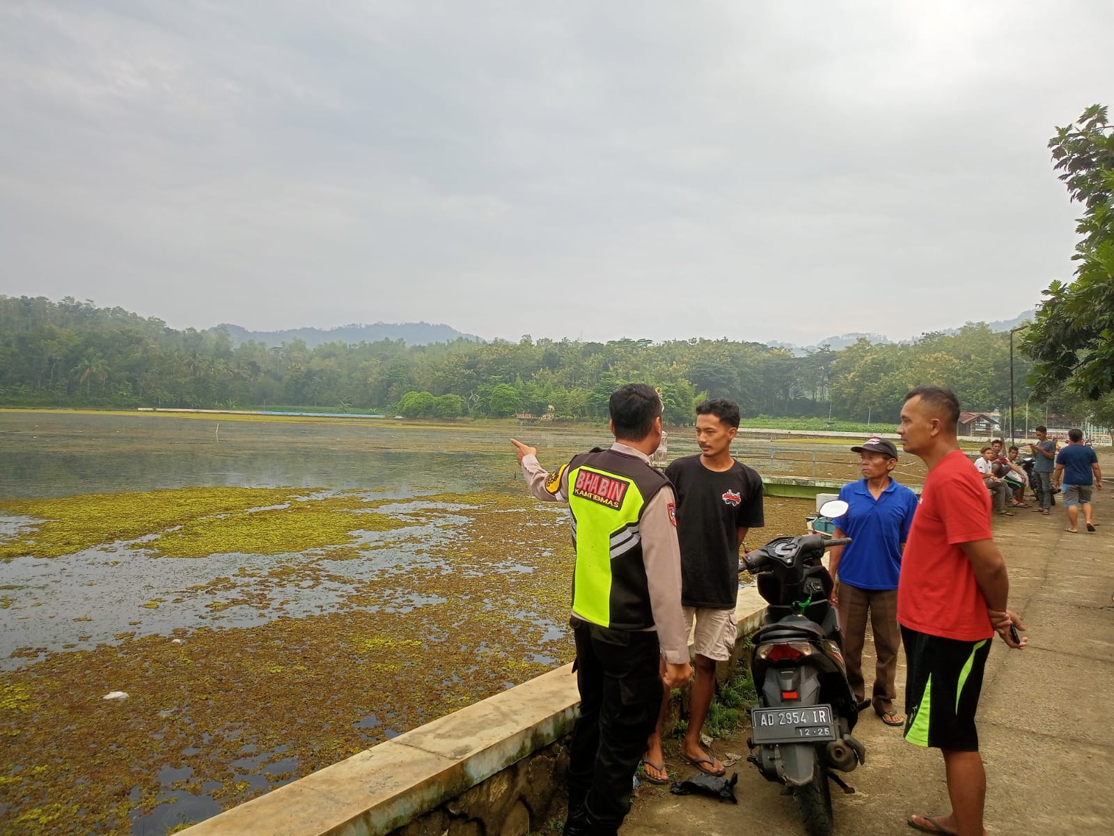 Telaga Rowo di Desa Sumberejo, Kecamatan Batuwarno, Wonogiri. Seorang pemancing tenggelam di lokasi ini, Senin (14/4/2025).
