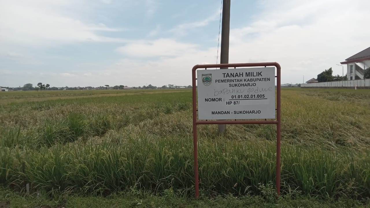 Ilustrasi salah satu lahan milik Pemkab Sukoharjo.