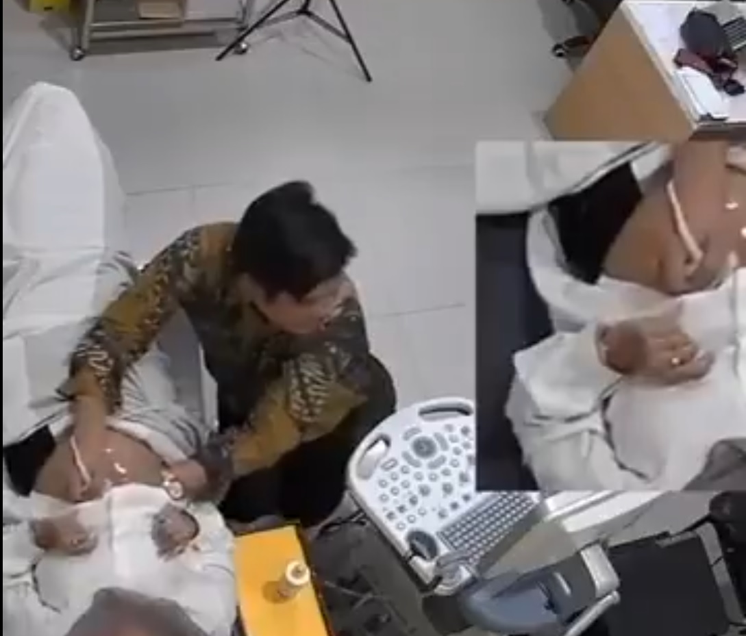 Tangkapan layar oknum dokter obgyn di Garut yang diduga melakukan pelecahan terhadap pasiennya.