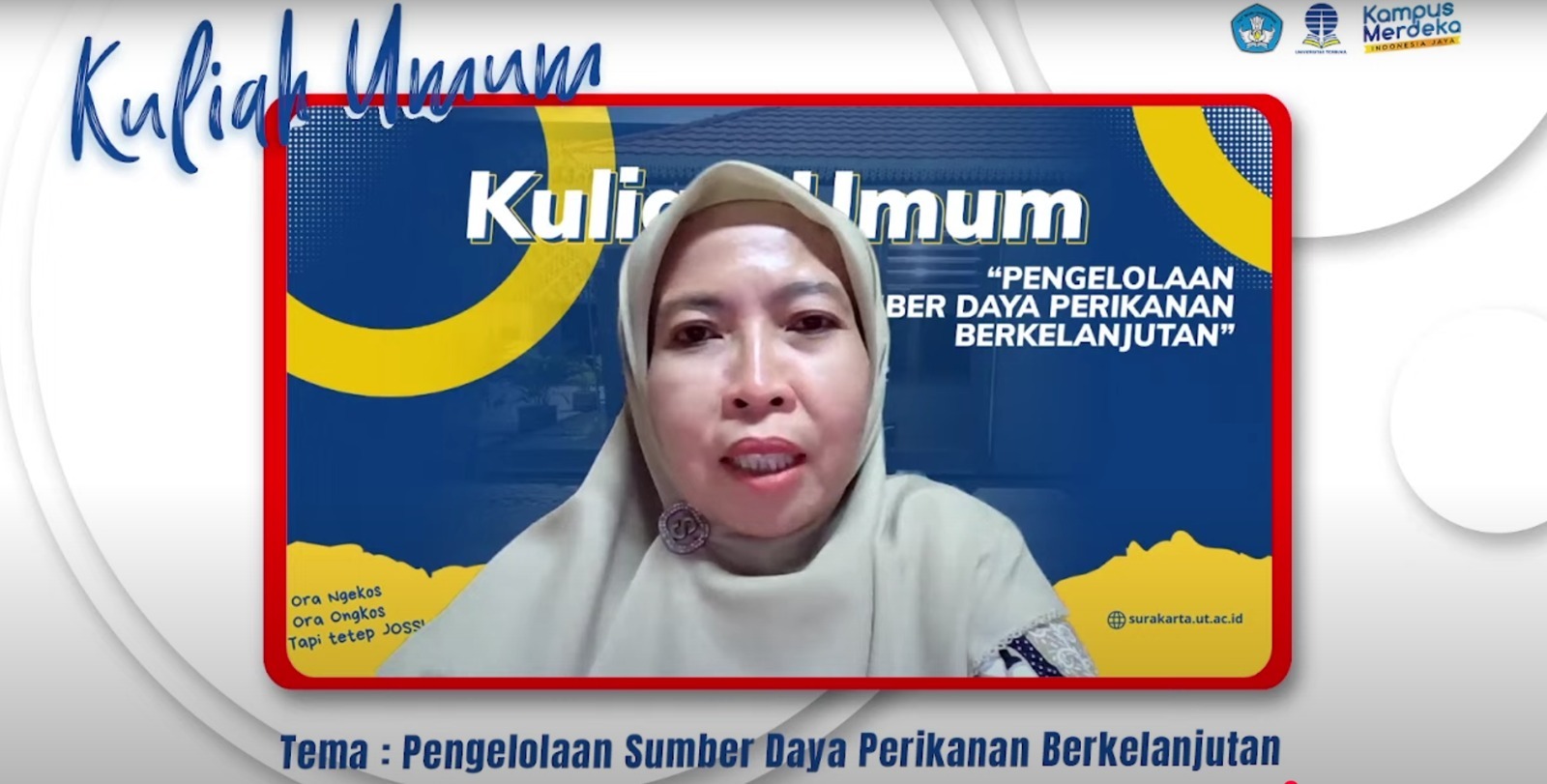 UT Surakarta gelar Kuliah Umum dengan menghadirkan Wakil Dekan Bidang Akademik Fakultas Sains dan Teknologi UT Prof. Dr. Ernik Yuliana, S.Pi., M.T. sebagai narasumber, Kamis (17/4/2025).
