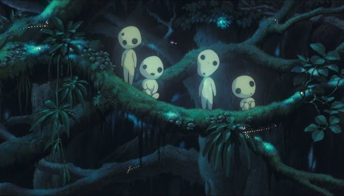 Kodama dalam film Princess Mononoke (1997) karya Hayao Miyazaki