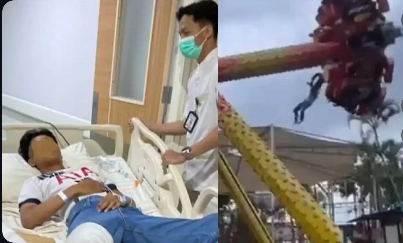 Seorang remaja berinisial mengalami luka cukup serius usai terlempar dari wahana ekstrem Pendulum 360 di kawasan wisata Jawa Timur Park 1