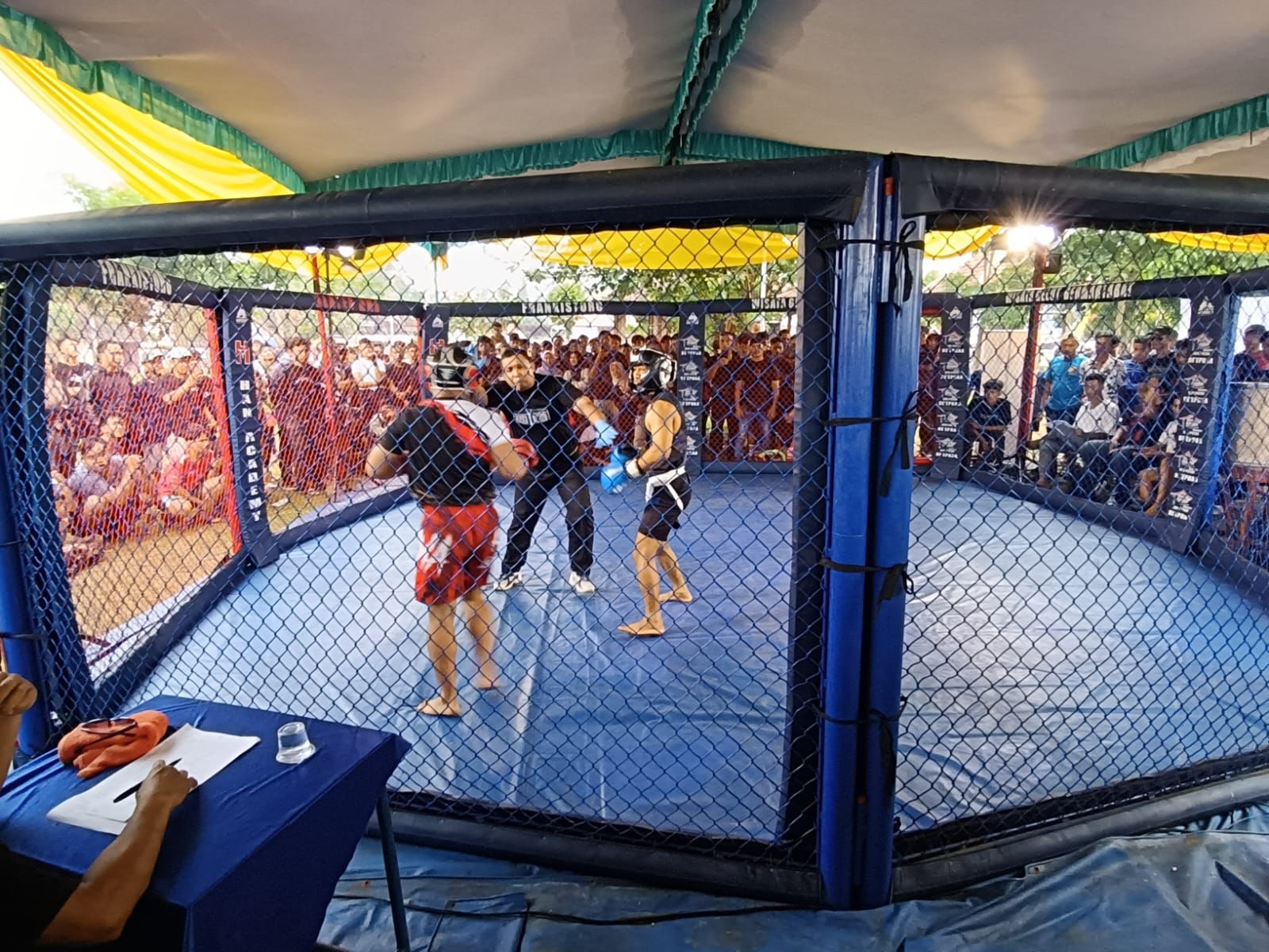 Arena Juara Fight Show yang digelar di Alun-Alun Pengging, Banyudono, Boyolali.
