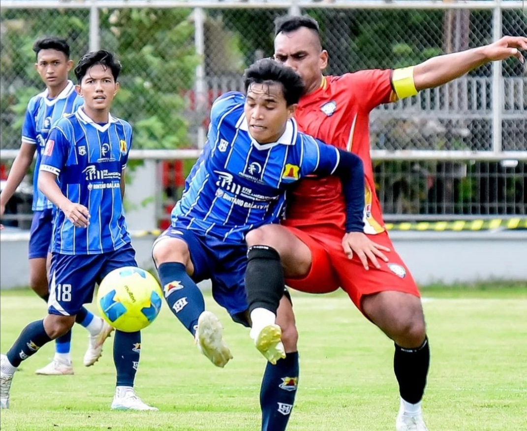 Pertandingam Persema Malang di Liga 4 nasional di Lapangam Kota Barat Solo (23/4/2025).