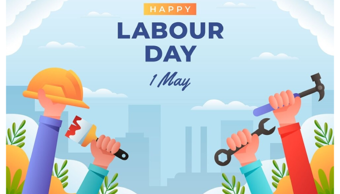 Ilustrasi Hari Buruh atau May Day 1 Mei 2025.