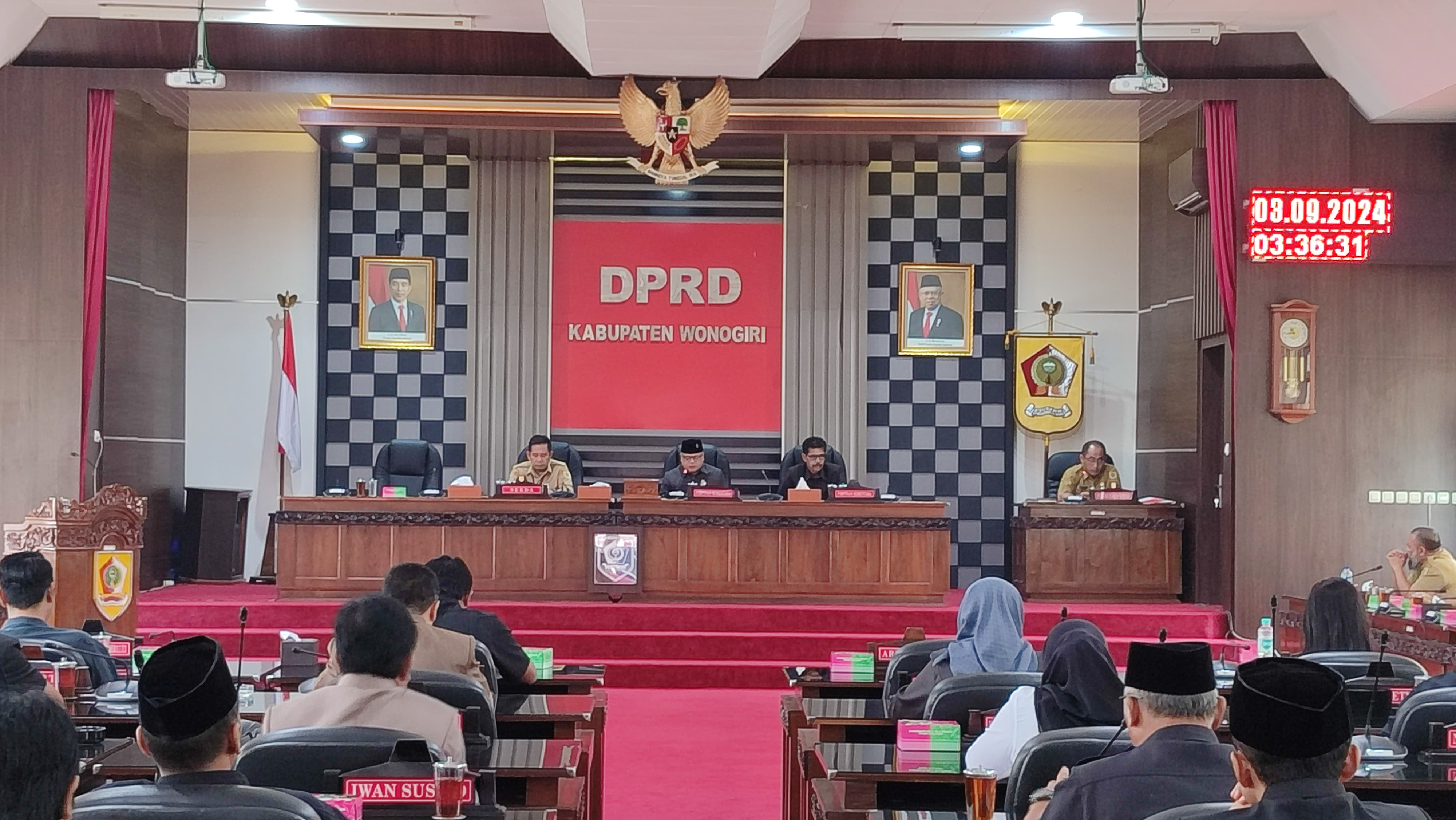 Ilustrasi rapat paripurna di Gedung DPRD Wonogiri.