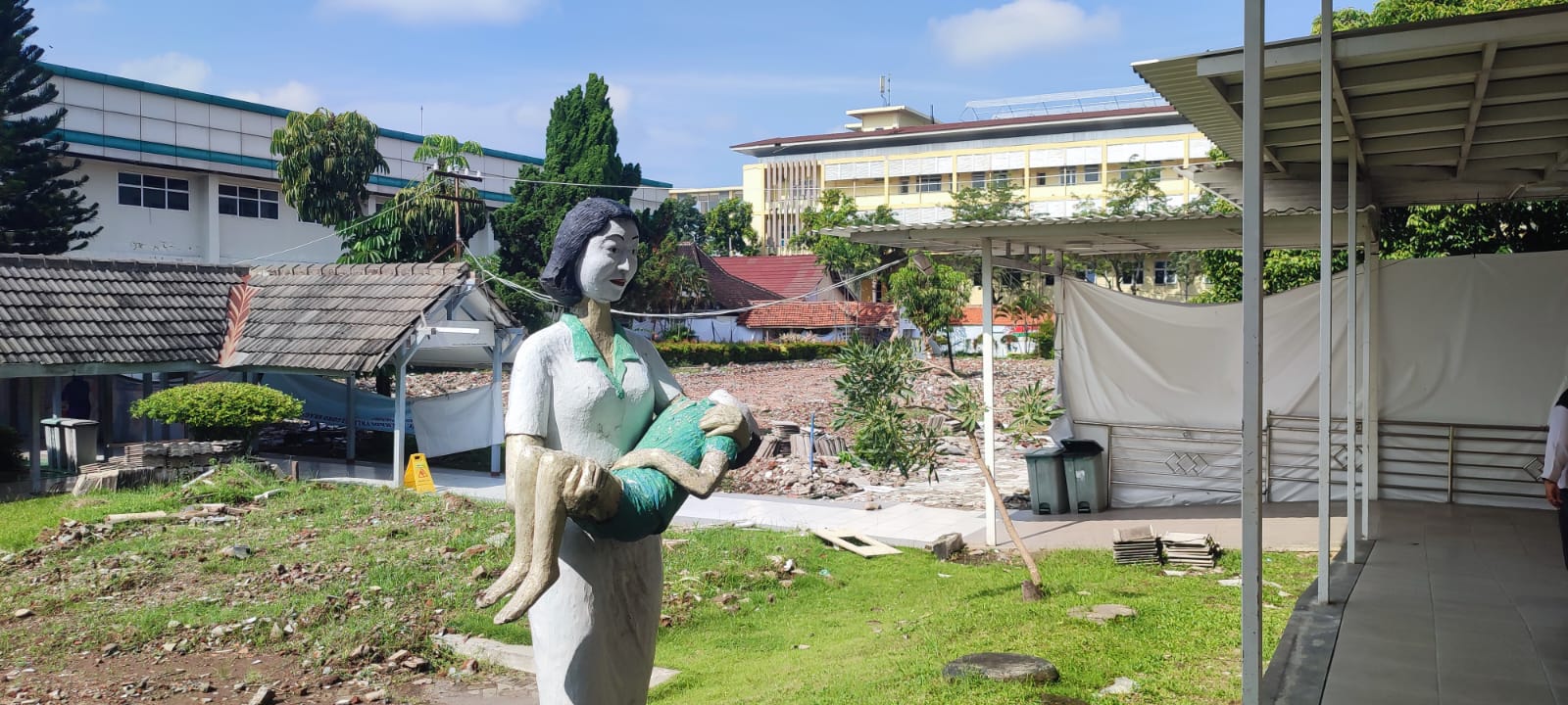 Lahan di RSUD dr. Soehadi Prijonegoro Sragen yang akan dibangun Gedung Diagnostik. (Ahmad Khairudin/Radar Solo)