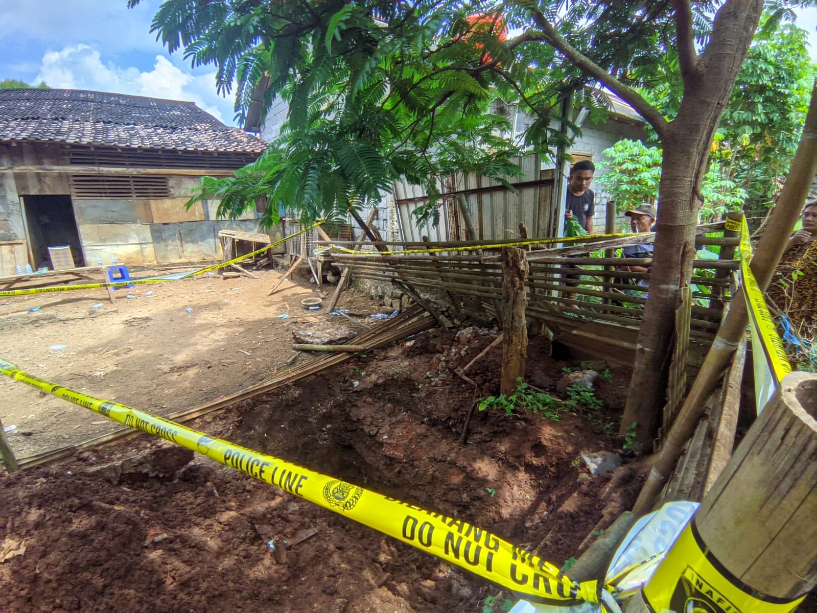 Lokasi pengecoran mayat Dwi Hastuti di Dusun Brubuh RT 04 RW 01 Desa Ngadirojo Lor, Kecamatan Ngadirojo, Wonogiri, Kamis (1/5/2025).