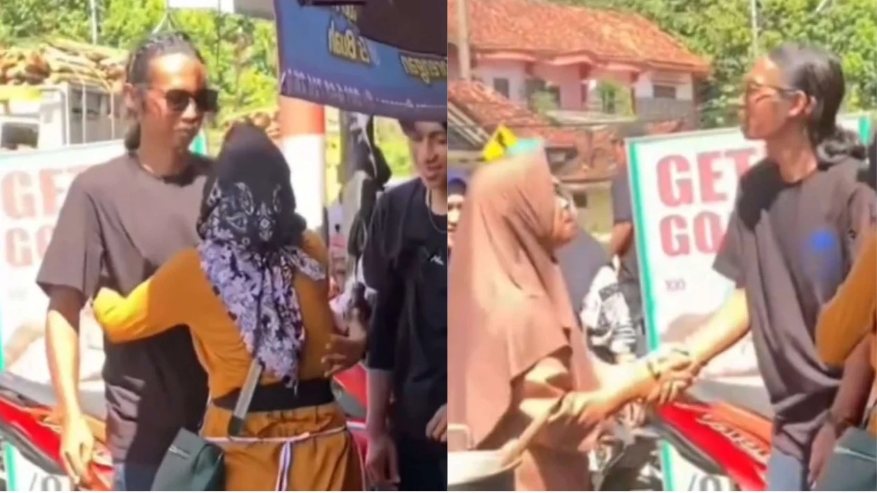 Viral di media sosial! Seorang pedagang yang menangis haru saat Bertemu seniman pembuat tugu Biawak di Wonosobo, Ternyata sampaikan hal ini