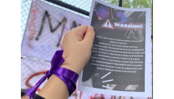 Unggahan aksi demo mahasiswa UKSW Salatiga.