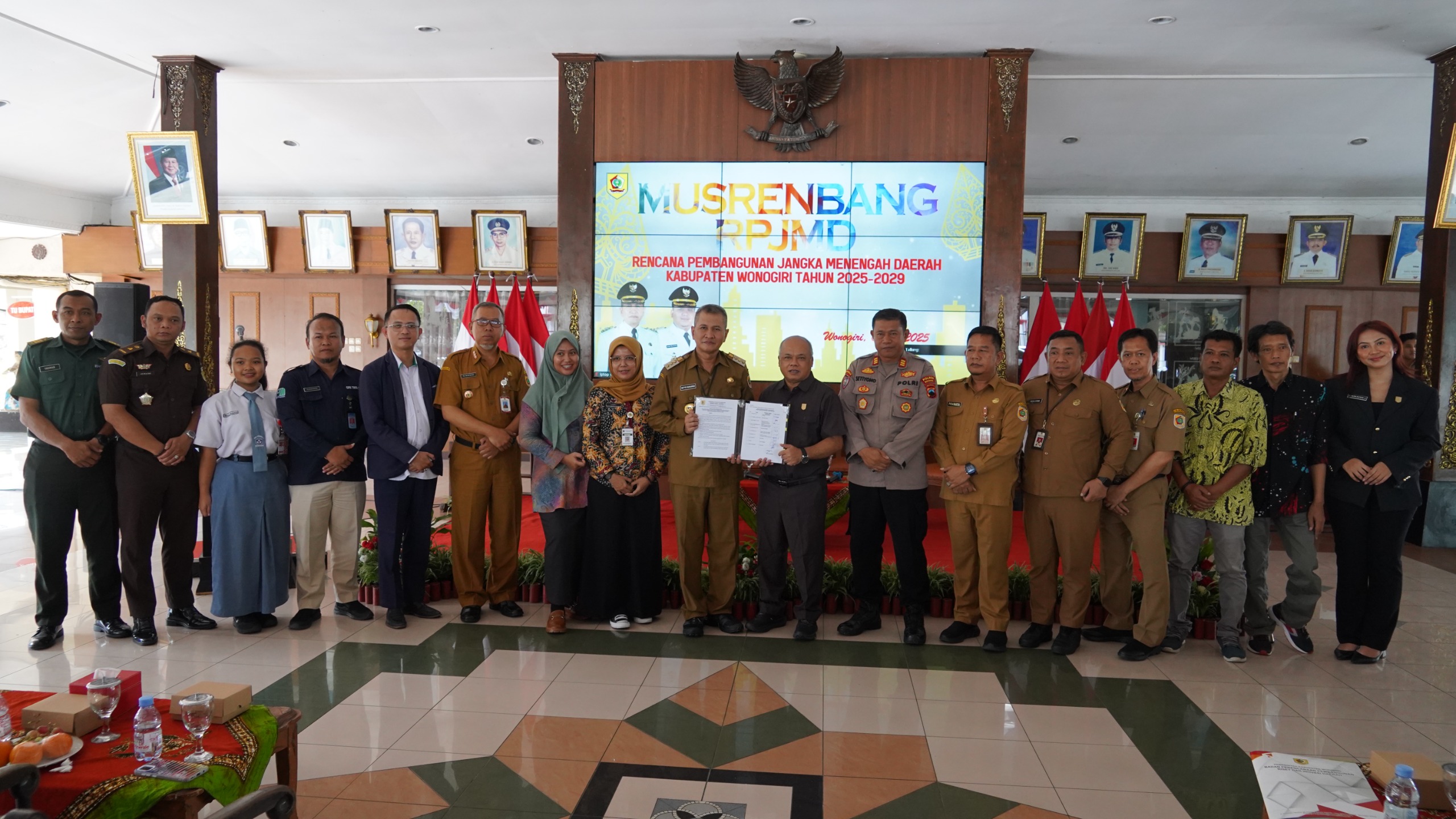 Bupati WOnogiri Setyo Sukarno hadiri Musrenbang RPJMD di pendapa rumah dinas bupati, Selasa (6/5/2025).