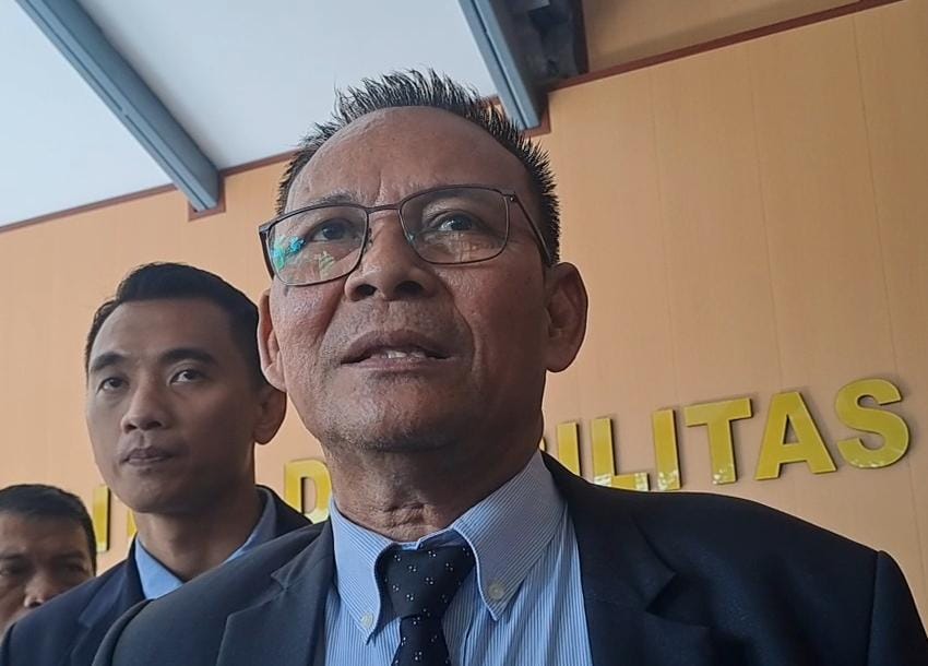 Kuasa Hukum Jokowi, YB Irpan di PN Solo, Kamis (8/5). (A Christian/Radar Solo)