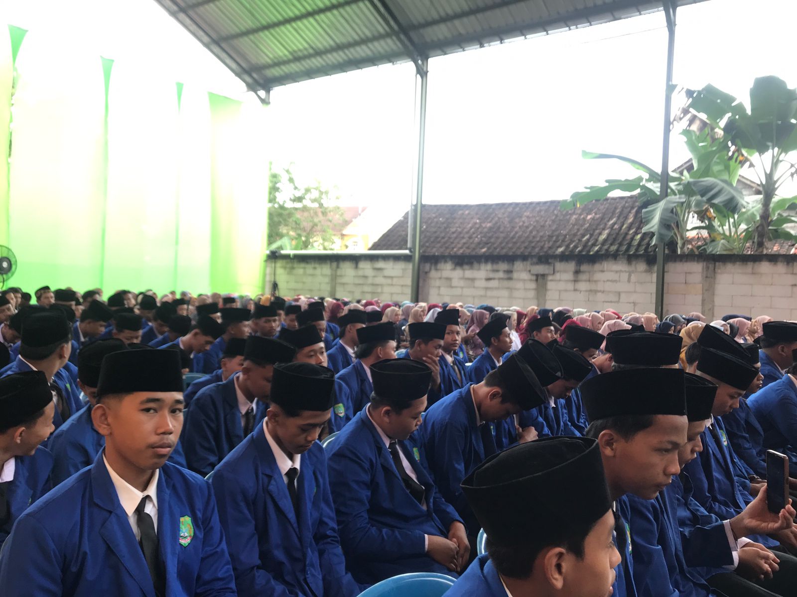 Akhirussanah MTsN 10 Boyolali di halaman sekolah, Rabu (21/5).