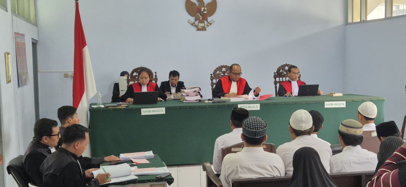 Sidang penganiayaan anak bawah umur dengan 14 terdakwa di PN Boyolali, Senin (26/5/2025).